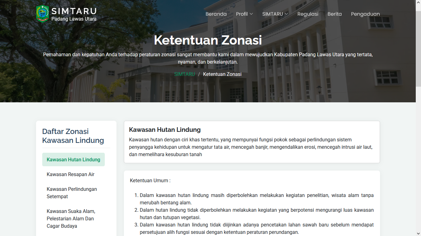 Screenshot Ketentuan